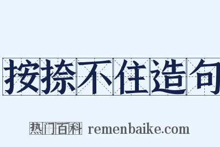 按捺不住造句是什么意思的图片